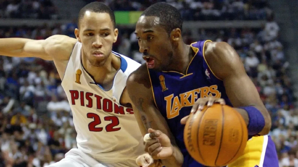 Kobe Bryant against Pistons