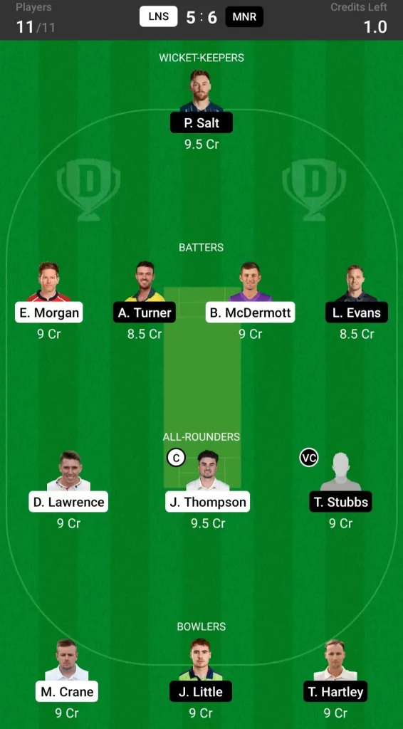 LNS vs MNR Dream11 Prediction