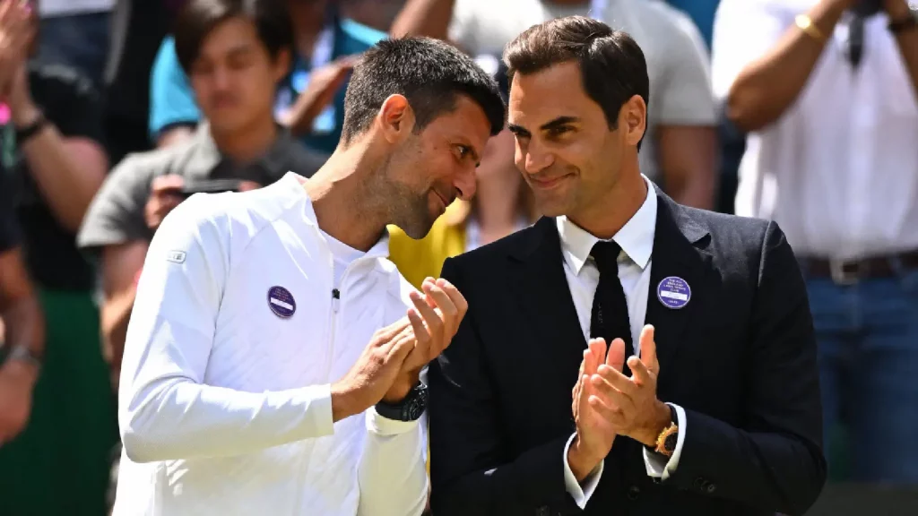 Roger Federer and Novak Djokovic