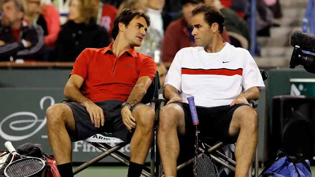 Roger Federer and Pete Sampras