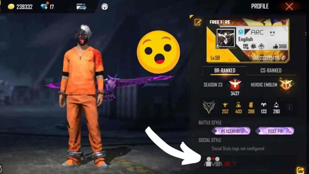 free fire bio style for boy stylish