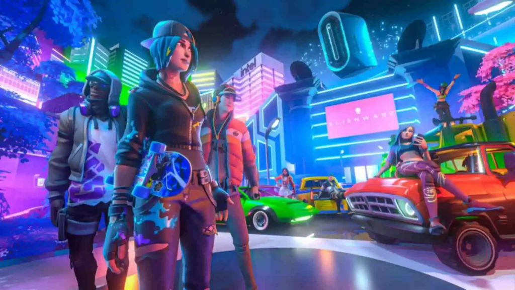 The addition of Alienware's Defy City to Fortnite