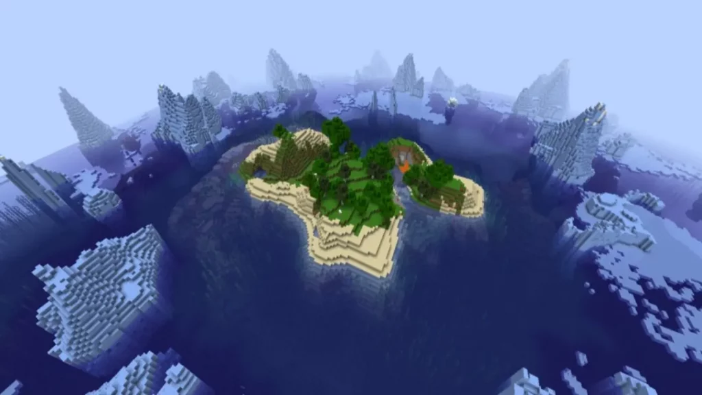 Frozen island Minecraft seed