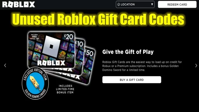 gift card codes for robux 2022