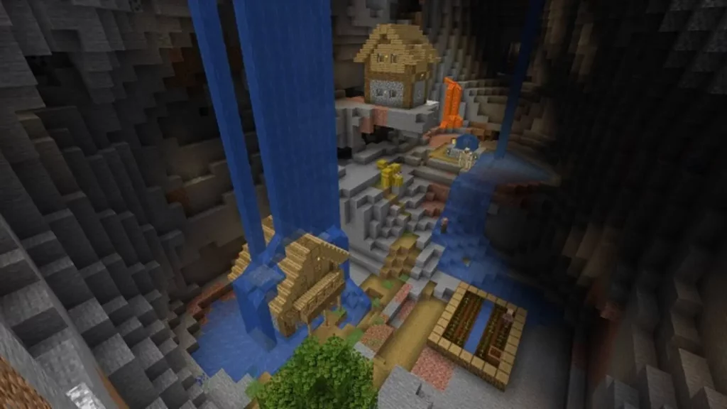 village inside ravine