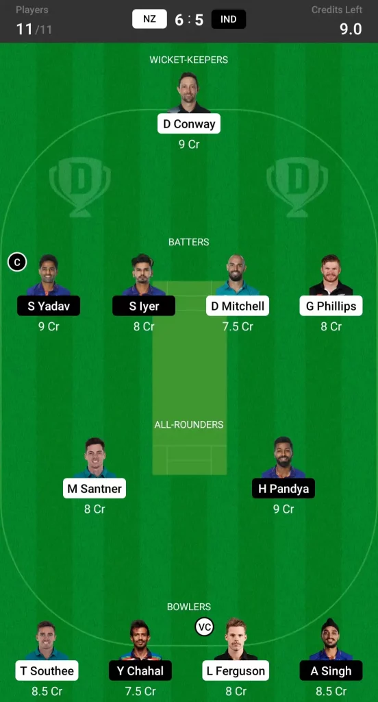 NZ vs ENG Dream11 Prediction