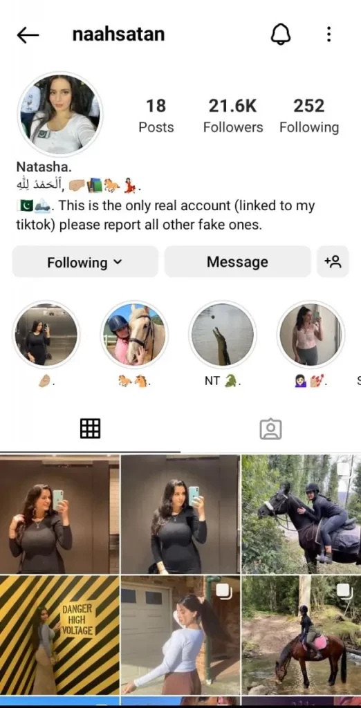 Pakistan Mystery Fan Girl instagram profile