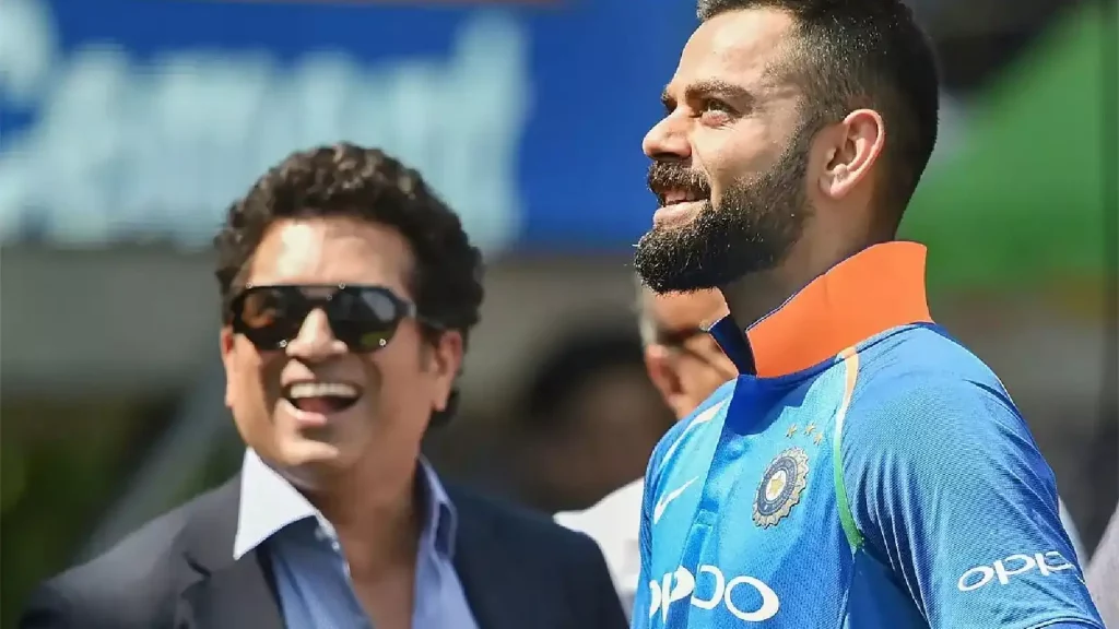 Sachin Tendulkar with his disciple  