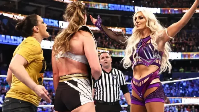 Charlotte Flair confronts Ronda Rousey and Shayna Baszler