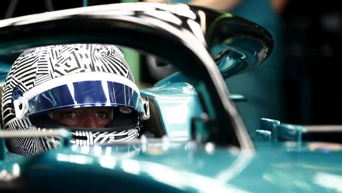 Fernando Alonso during testing week for Aston Martin.