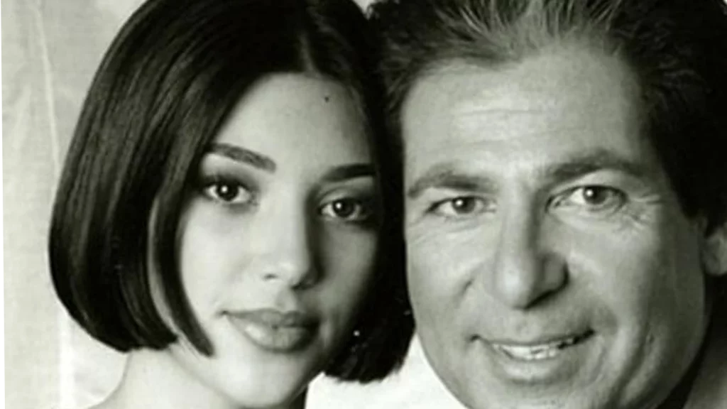 Kim Kardashian with her father Robert Kardashian