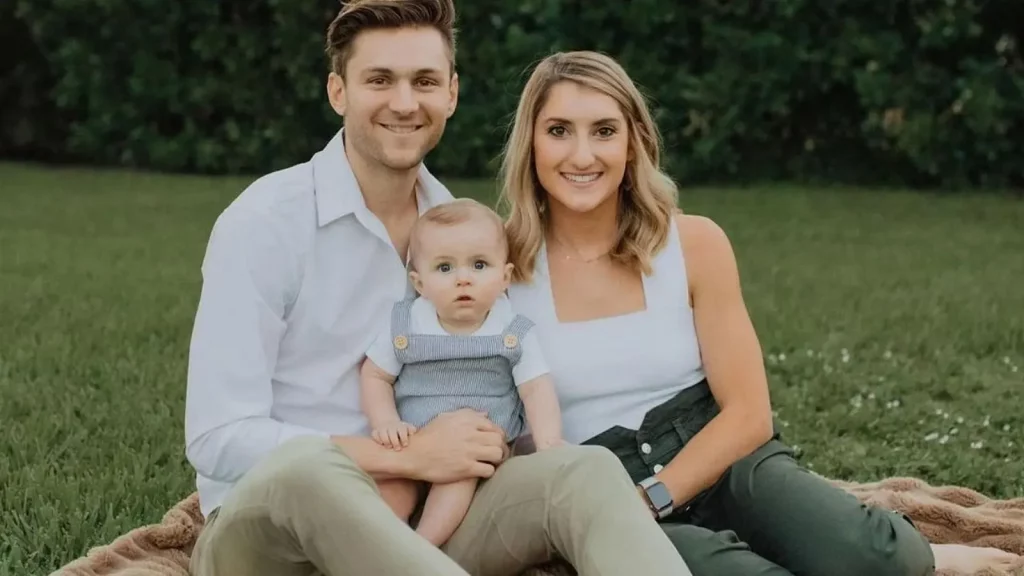 Trea Turner and Kristen Harabedian with their son Beckham Dash Turner