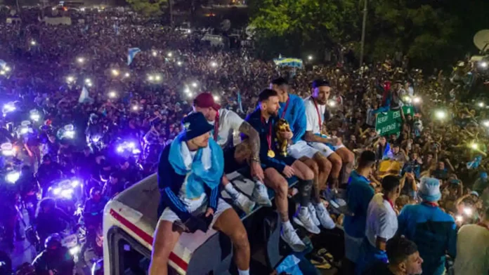 FIFA World Cup 2022: As the street party erupts, helicopters transport Argentina's World Cup champions