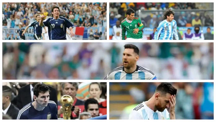 The World Cup Evolution of Lionel Messi from 2006 - 2022