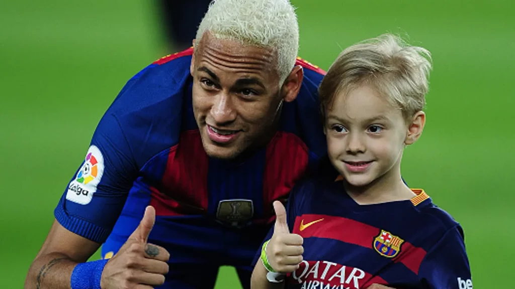 Neymar Jr. with his Son
