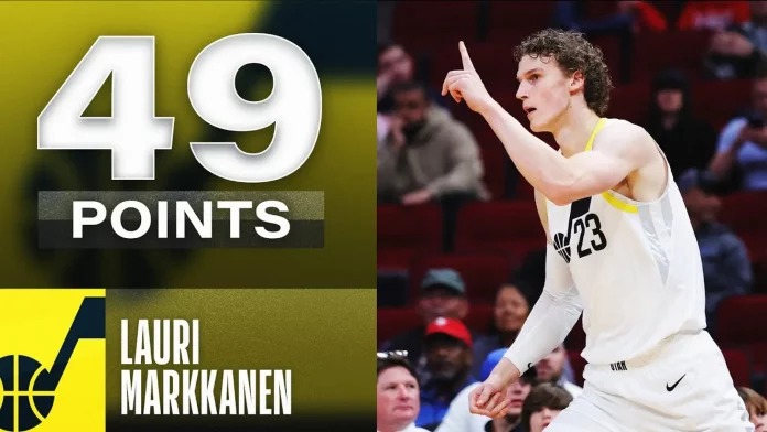 Lauri Markkanen scores 49 points, a career high, against the Rockets