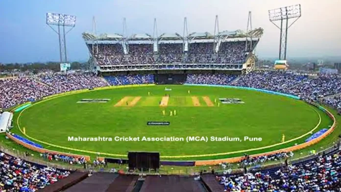 Maharashtra Cricket Association Stadium boundary length and seating capacity