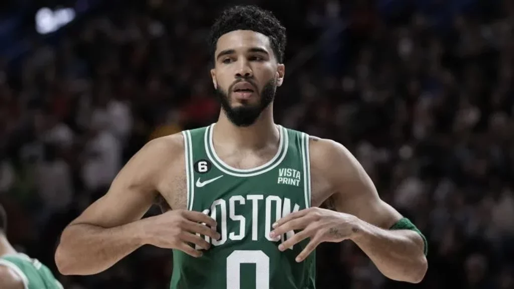 Jayson Tatum of the Celtics ejected for the first time during the Knicks' defeat