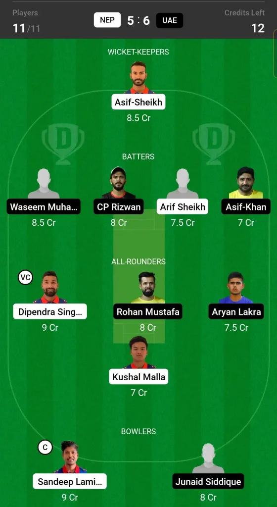 NEP vs UAE Dream11 Prediction, Captain & Vice-Captain, Fantasy Cricket Tips, Playing XI, Pitch report, Weather and other updates- CWC League-2 One-Day