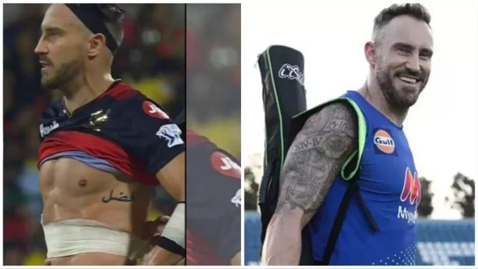 Faf du Plessis Arabic tattoo Meaning Know everything about it