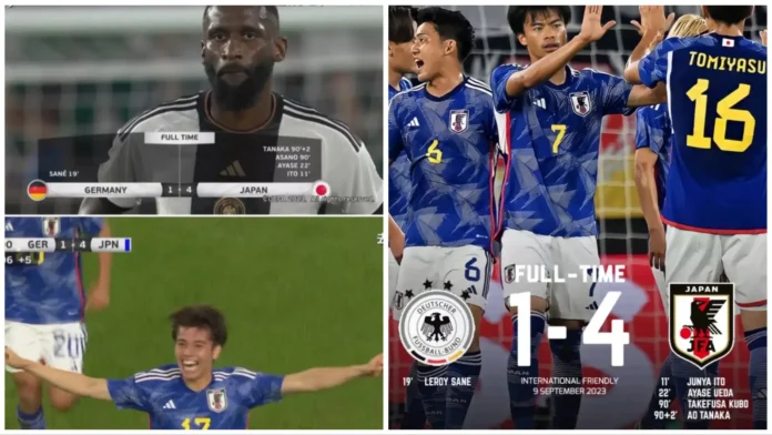 4-1 victory for the Japan National Football Team against Germany in an international friendly match
