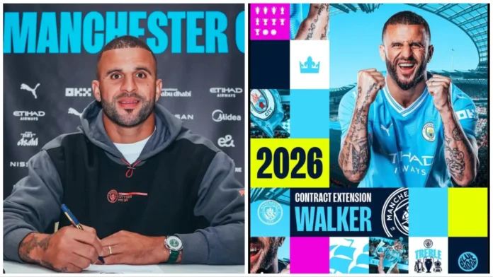 Kyle Walker signs a new deal with Manchester City until 2026