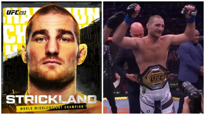 Sean Strickland defeats Israel Adesanya to become the new middleweight world champion.