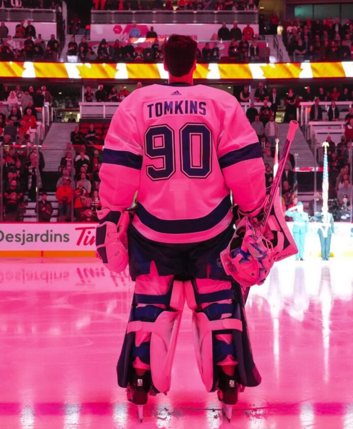 Matt Tomkins makes NHL Debut against Senators at Canadian Tire Centre | Credits: Instagram (@nhl)