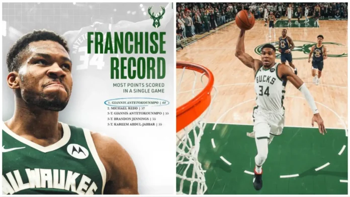 A night to remember for Giannis Antetokounmpo! Sets a record for himself and the Bucks