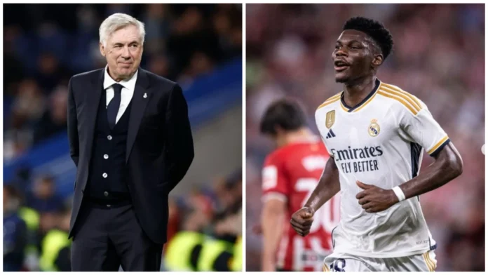 “Aurelien Tchouameni has all the qualities to be one of the best center backs,” says Ancelotti