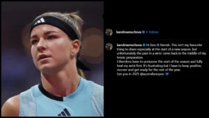 Karolina Muchova to miss the Australian Open 2024