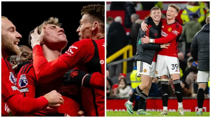 Rasmus Hojlund is the happiest man in the world after scoring his first Premier League goal