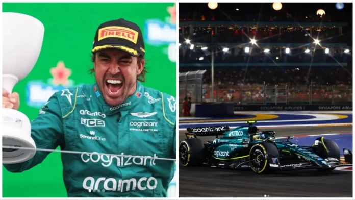 The Spanish racing driver Fernando Alonso creates another record in F1