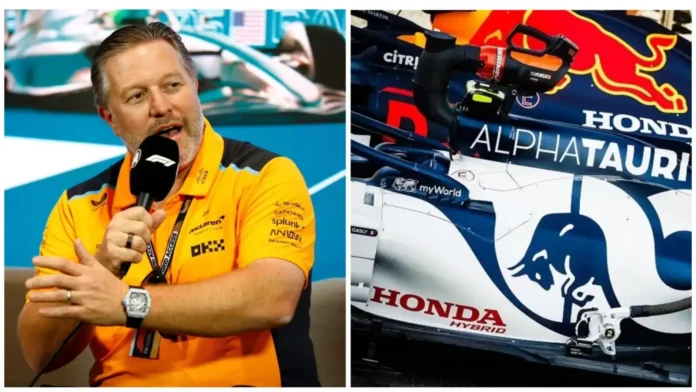 For the second time, Zak Brown raises concerns about the Red Bull-Alpha Tauri relationship