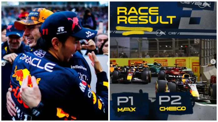 Back-to-back 1-2 finish for the Red Bull F1 team as they win the Saudi Arabian Grand Prix