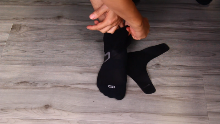 Man Wearing an Adjustable Elastic Ankle Support