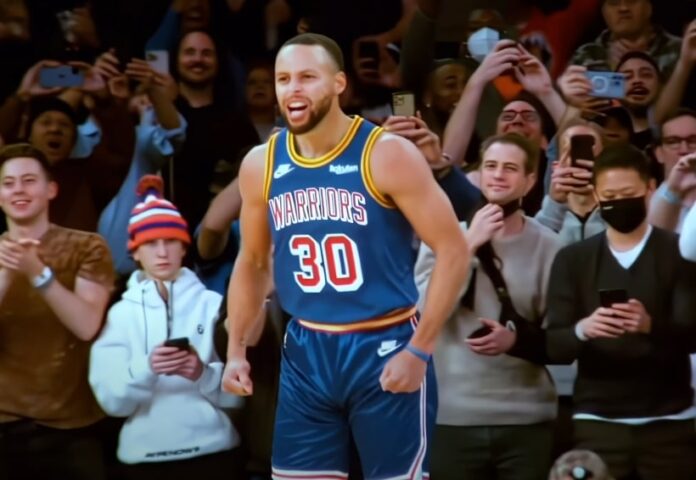 Steph Curry's victory celebration