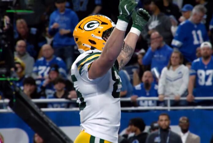 Tucker Kraft tight end for the Green Bay Packers